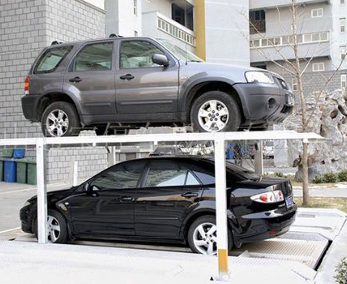 广东自动车库负一正一二层地坑式简易升降立体停车